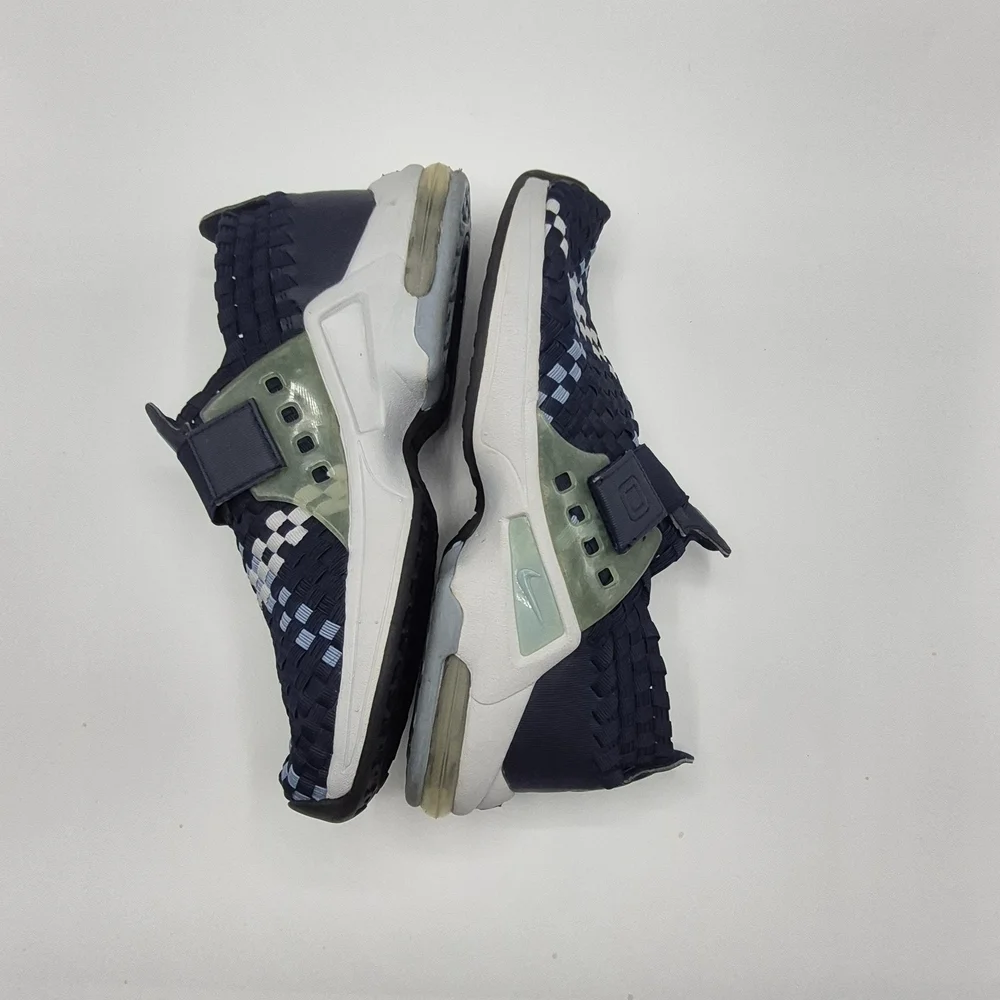 Nike Women Navy Woven Slip-On Shoes with Light Blue Accent